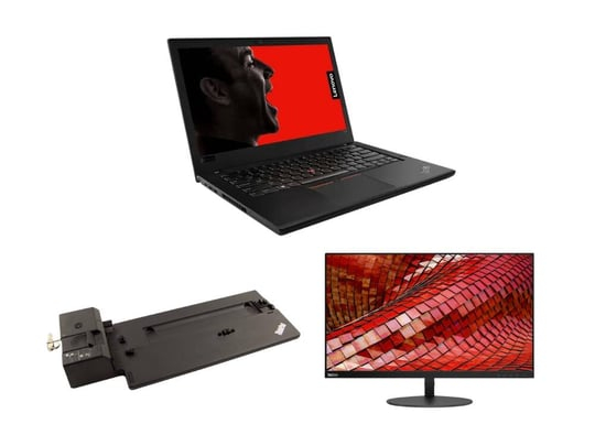 Notebook Lenovo ThinkPad T480 + Lenovo ThinkPad Ultra Dock (Type 40AJ) 135W Adapter + Lenovo ThinkVision T27i-10 27" IPS NEW Monitor