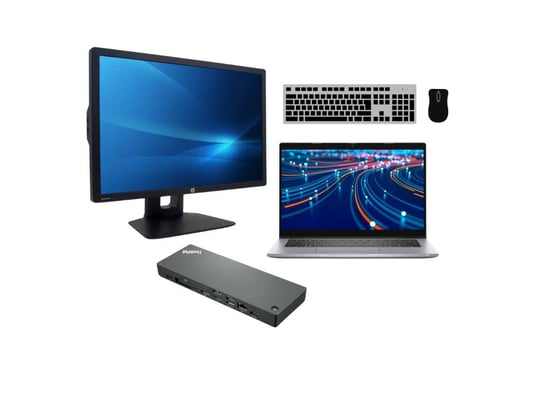 Notebook Dell Latitude 5320 (8GB) + Docking station Lenovo Thinkpad Universal Thunderbolt 4 Dock (40B0) + Monitor HP Z24i 24"