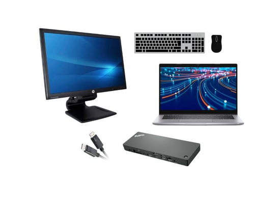 Notebook Dell Latitude 5320 (8GB) + Docking station Lenovo Thinkpad Universal Thunderbolt 4 Dock (40B0) + Monitor HP Compaq LA2306x 23"