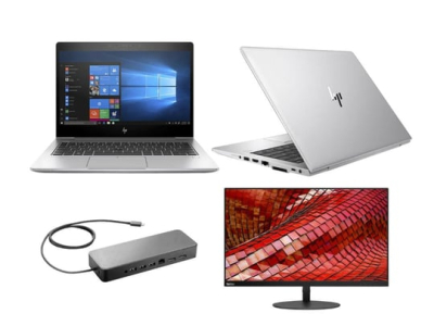 Notebook HP EliteBook 830 G5 + HP USB-C Universal Dock with 90W Adapter + Lenovo ThinkVision T27i-10 27" IPS NEW Monitor