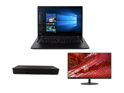 Notebook Lenovo ThinkPad X1 Carbon G8 (16GB) + Lenovo Thinkpad Thunderbolt 3 Dock Type 40AC 135W Adapter + Lenovo ThinkVision T27i-10 27" IPS Monitor