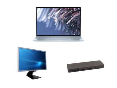 Notebook Dell XPS 13 9315 (16GB) + Fujitsu Thunderbolt 4 Port Replikator with 170W adapter FPCPR401BP +  HP E241i 24" IPS Monitor