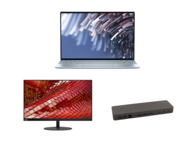 Notebook Dell XPS 13 9315 (16GB) + Fujitsu Thunderbolt 4 Port Replikator with 170W adapter FPCPR401BP + Lenovo ThinkVision T27i-10 27" IPS Monitor