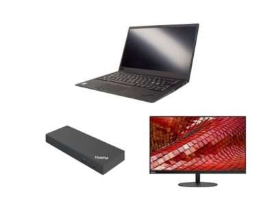 Notebook Lenovo ThinkPad X1 Carbon G7 (16GB) + Lenovo ThinkPad Thunderbolt 3 Workstation Dock Gen 2 40AN + Lenovo ThinkVision T27i-10 27" IPS Monitor