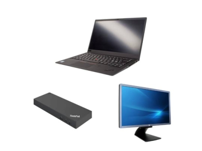 Notebook Lenovo ThinkPad X1 Carbon G7 (16GB) + Lenovo ThinkPad Thunderbolt 3 Workstation Dock Gen 2 40AN + HP E241i 24" IPS Monitor