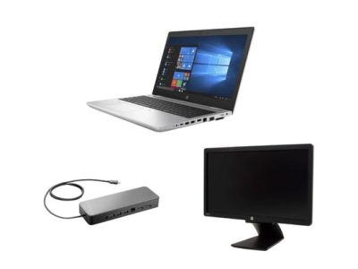 Notebook HP ProBook 650 G5 + HP USB-C Universal Dock with 90W Adapter + 2x HP - Z22i 21,5" IPS Monitor