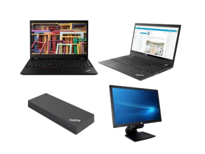 Notebook Lenovo ThinkPad T590 + Docking station Lenovo ThinkPad Thunderbolt 3 Workstation Dock Gen 2 40AN + Monitor HP Compaq LA2306x 23"