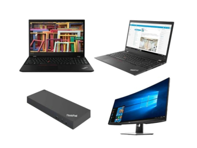 Notebook Lenovo ThinkPad T590 + Docking station Lenovo ThinkPad Thunderbolt 3 Workstation Dock Gen 2 40AN + Monitor Dell 34" UltraSharp P3418HW Curved Ultrawide