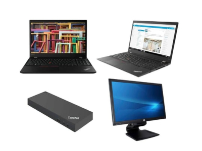 Notebook Lenovo ThinkPad T590 + Docking station Lenovo ThinkPad Thunderbolt 3 Workstation Dock Gen 2 40AN + Monitor HP Compaq LA2306x 23"
