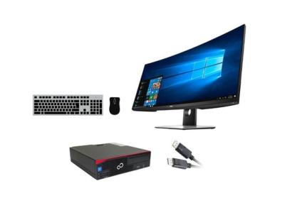 PC zostava Fujitsu Esprimo D556 SFF + 34" UltraSharp P3418HW Curved Ultrawide Monitor