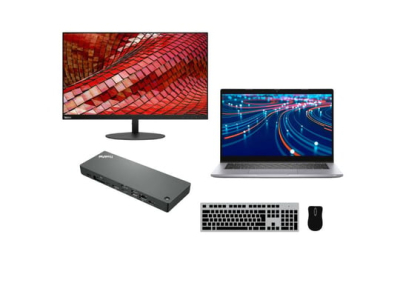 Notebook Dell Latitude 5320 (8GB) + Docking station Lenovo Thinkpad Universal Thunderbolt 4 Dock (40B0) + Monitor Lenovo ThinkVision T27i-10 27"