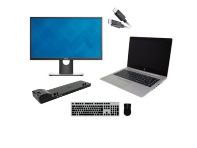 Notebook HP EliteBook 745 G5 + Docking station HP Ultra Slim B9C87AA + Monitor Dell Professional P2417H 24"