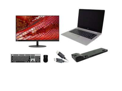 Notebook HP EliteBook 745 G5 + Docking station HP Ultra Slim B9C87AA + Monitor Lenovo ThinkVision T27i-10 27"